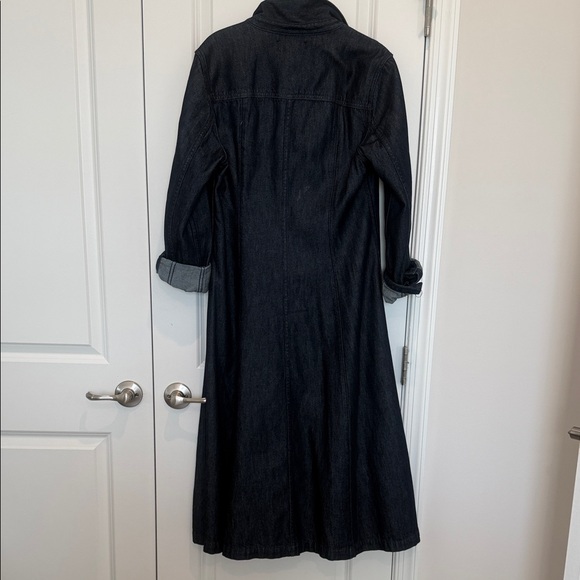 Madewell Dark Blue Denim Long Sleeve Dress - Picture 3 of 7